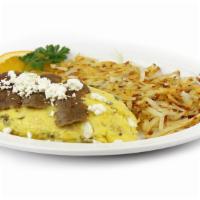 Gyros Omelette With Feta Cheese · 