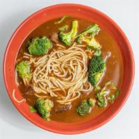 Szechuan Spicy Beef Noodle Soup · Spicy. Served with beef and broccoli.