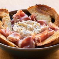 Burrata E Prosciutto · burrata | prosciutto di parma | olive oil | grilled bread