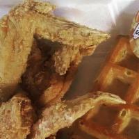 Chicken And 1/2 Belgian Waffle · 4 Whole wings with 1/2 Belgian Waffle