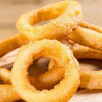 Onion Rings · Golden crisp rings.