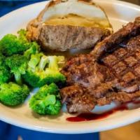 Classic Ny Strip Dinner · USDA choice strip steak served tender and juicy.