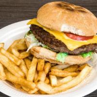Large Cheeseburger W/ Fries · 