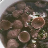 Pho Tai Bo Vien / Slice Beef And Meatball · Rice noodle soup in beef broth.