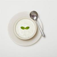 Yogurt Salad · A salad with homemade yogurt, cucumber and mint.