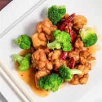 General Tso'S Chicken · Hot & spicy. Our most popular dish of breaded chicken bites tossed in with red peppers, garl...