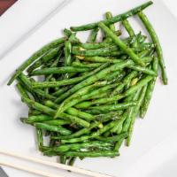 Green Beans · Fresh green beans cooked until tender.