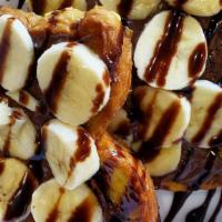 Nutella & Banana Crepes · Two large crepes filled with fresh ripe bananas & Nutella chocolate hazelnut spread.