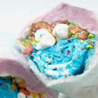 Cotton Candy Burrito · Cotton candy base, sprinkles, fruity pebbles, marshmallows, & marshmallow sauce all wrapped ...