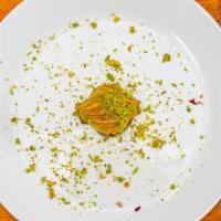 Mussel Pistachio Baklava · One of the lightest baklavas we serve as the creamy filling makes for a positively puffy des...