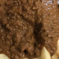 Chili Fries Special · chili, ground beef, cheese & onions