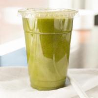 Green Heaven · Kiwi, lime, orange, pineapple, spinach, and cucumber.