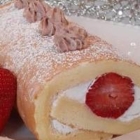 Japanese Strawberry Roll Cake · Home Made Japanese Strawberry Roll Cake