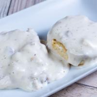 1/2 Order Biscuits & Gravy · 