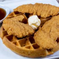 Chicken & Waffle · 3 Fried Chicken Tenders Served on a Belgian Waffle