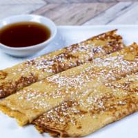 French-Style Crepes · Three plain crepes.