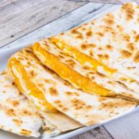 Cheese Quesadilla · Large Flour Tortilla Stuffed with cheese, Onions & Green Peppers