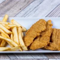 Kids Chicken Fingers (3) · Served with French fries