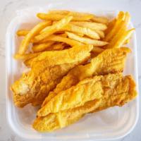 10 Piece Catfish Fillets · Include fries & 2 liter bottle of soda.