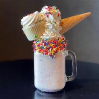 Happy Birthday To Me · A to go cup filled with rich vanilla ice cream 
infused with birthday cakes flavors. Topped ...