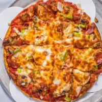 House Special · A classic combination of cheese, sausage, pepperoni, mushroom, green pepper and onion.