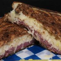 The Rachel · Juicy Turkey Breast, swiss cheese, 1000 island dressing, sauerkraut on marble rye