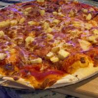 Hawaiian Pizza · Ham, pineapple, bacon, mozzarella.