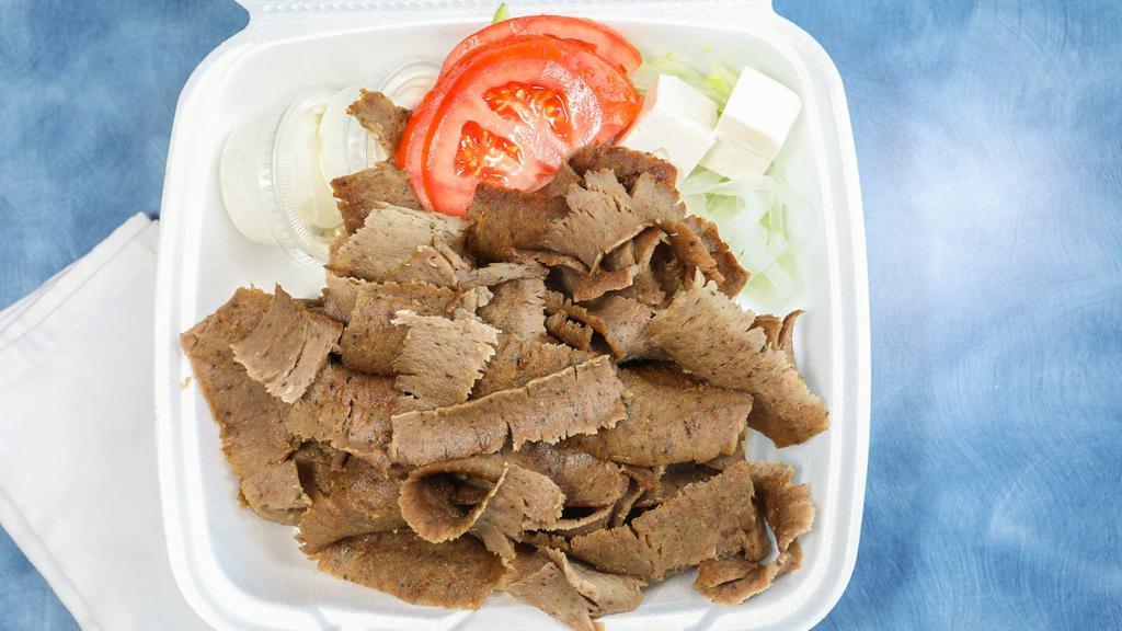 Gyro Platter · With fries, two pitas, and two sauces.
***If upgrading to Gluten Free Pitas make sure you choose 2 Gluten Free Pitas.