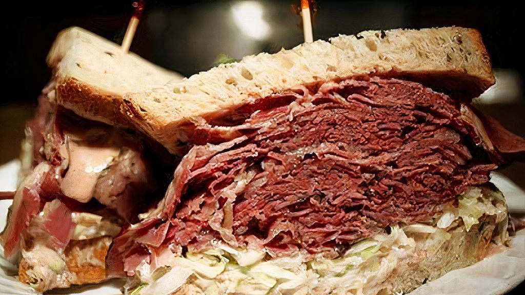New Yorker* · Corned Beef double Swiss Cheese and Coleslaw on Rye Bread