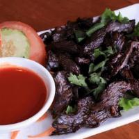 Greenleaf Beef · Tender beef marinated in Thai spices,deep fried and served with hot & spicy sauce.
