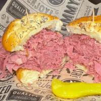 Sandwich · 9 OZ OUR DELICIOUS  HAND CRAFTED  FRESH CORN BEEF SANDWICHES MADE CUSTOM TO FIT YOUR TASTEBU...