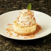 Coconut Cream Pie · Whipped cream, toasted coconut.