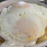 Country Fried Steak Skillet · With onions, green peppers, and sausage gravy
