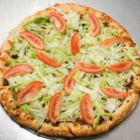 Large Blt Pizza · Bacon, Lettuce, Tomatoes, Mayo, Cheese
