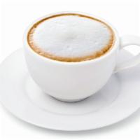 Cappuccino · A double shot of fresh espresso and steamed milk, topped with a foam cap. Recommended for pi...
