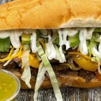 Torta · Choice of protein, filled with refried beans, lettuce, tomatoes, sliced avocado, cheese and ...