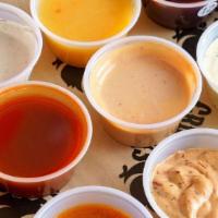 Sauce Flight · Includes a sampling of all sauces (small size)
