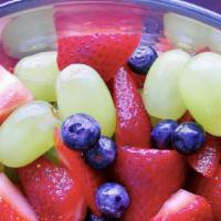 Fruit Cup · Vegan. Grapes, Strawberries, and Blueberries