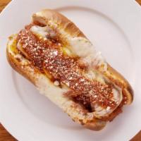 Italian Meatball Sub · Our meatball sub is made from house made meatballs and served on a hearty roll topped with s...