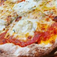 4-Cheese Pizza · mozzarella, Danish blue, cavello, pecorino, ricotta, san Marzano blend