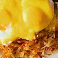 #2. Eggs Benedict · Served with hashbrowns.