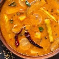 Sambar Soup · Lentil based vegetable stew.