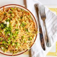 Egg Noodles · Soft noodles seasoned with vegetables and egg in Indo-Chinese Style