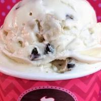 Cookie Dough Ice Cream  · Vanilla Bean & Brown Sugar Ice Cream Layered with Cookie Dough Pieces & Mini Chocolate Chips
