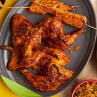 Family Platter · Whole chicken plus 2 Chicken Thigh Skewers and your choice of 3 large sides.