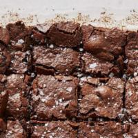 Brownies · Decadent chocolate brownie topped with chocolate frosting.