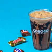 Iced Candy Bar Latte · Our Candy Bar Latte is 2oz of our House Espresso with your choice of milk combined with flav...