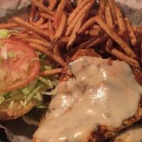 Cajun Chicken · Blackened grilled chicken breast, with a choice of provolone, swiss or pepper jack. Served o...