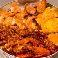 New Orleans · 1LB of crawfish, 1LB of shrimp, 1LB of sausage, two pieces of corn, two pieces of potatoes