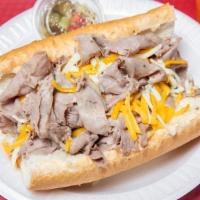 Italian Beef Sandwich · Italian Beef served on French Bread.  Choose your toppings.